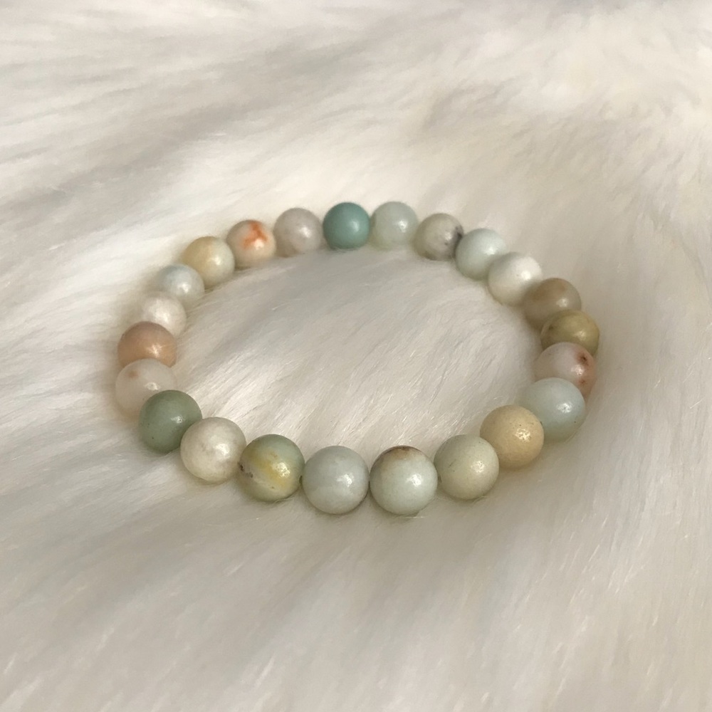 Natural Multi-Color Amazonite Beaded Bracelet